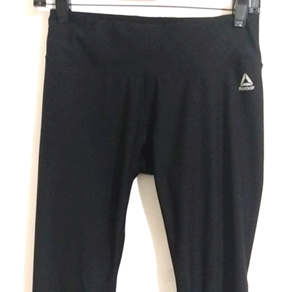 REEBOK BLACK LEGGINGS STRETCH PANTS SIZE SMALL - Picture 3 of 7